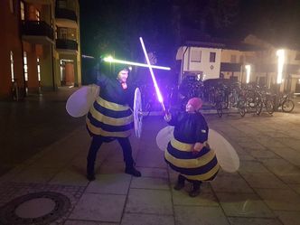 Kämpferische Bienen